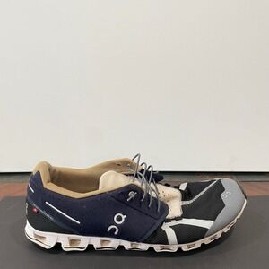On Cloud 5 Running Shoes Mens 13 Navy Black Tan Swiss Engineering Sneakers